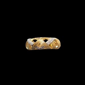 Stephen Dweck Gold and Silver Woven Band Ring